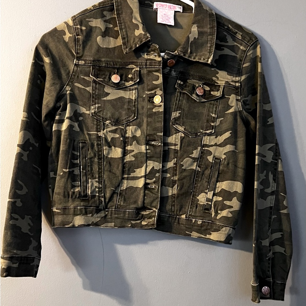 Army Jean jacket with rose gold buttons